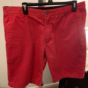 Red Khaki Volcom Shorts